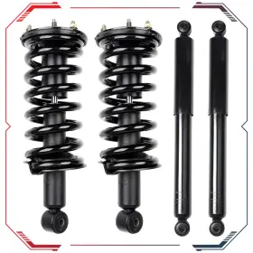 Car812057r01 A-carp Front Rear 4pcs Complete Strut Spring Shock Aborbers For 2004-13 Nissan Titan