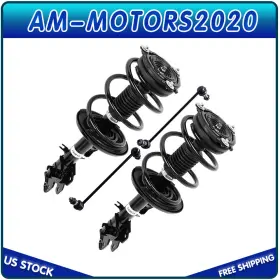 Am110844490120a Am-motors2020 For 2011 - 2017 Nissan Quest Front Complete Struts Assembly Sway Bar Kit