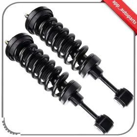 App07095001s App Autoparts Complete Front Pair Gas Struts With Springs Mounts For 2003-2006 Lincoln Navigator