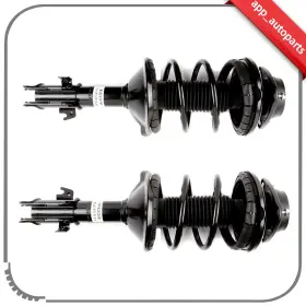 App11731501s App Autoparts Front Pair Shock Struts With Springs Mounts Suspension For 2000-2004 Subaru Legacy