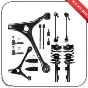 App847871s01 App Autoparts Front Struts And Lower Control Arms Kit For 1998-2007 Mercury Sable Ford Taurus