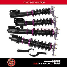 As Speedfather Asf119030r01 4x Coilovers Struts Shocks Suspension Adj Height For 2002-2007 Impreza Wrx Gda