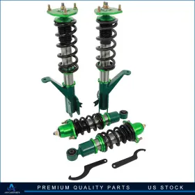 Aup1190520801s Asucarparts Coilovers Struts Shocks Dampen Adj Height For 2001-2005 Honda Civic And Si Em2 Ep3
