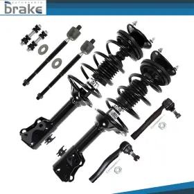 Bro847673tr Bator Fits 2000-2005 Toyota Echo Front Struts Sway Bar Link Tie Rods With Coil Springs