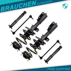 Br823948au01 Brau For Saturn Outlook 2007 2008 2009 2010 Front Rear Struts Shock Sway Bar Link Kit