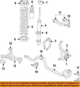 4895413ae Chrysler Oem 05-23 300 Front Suspension Struts Components-mount