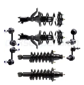 10837479 Csdex Fits 2001-2005 Honda Civic No Si Front Rear Spring Struts Sway Bar End Kit