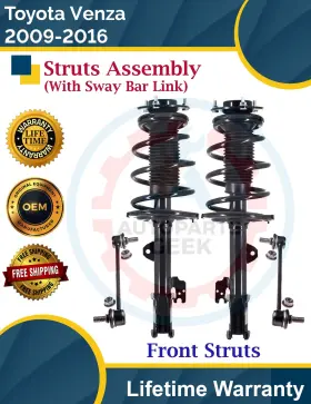 1333432l Fcs New Oe Front Strut With Sway Bar Links For 2009-2016 Toyota Venza Lifetime Warranty