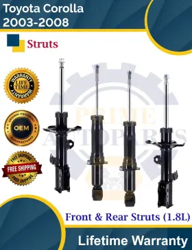 331601l Fcs Premium Oe Front And Rear Struts For 2003-2008 Toyota Corolla 1.8l 9yr Warranty