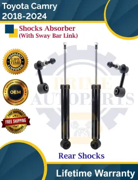346561 Fcs New Oe Rear Shock With Sway Bar Links For 2018-2024 Toyota Camry 2wd 9yr Warranty