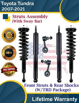 Fcs Auto Parts 1345978l Front Strut And Rear Shock With Sway Bar For Toyota Tundra 2007-2021 Trd Lifetime W