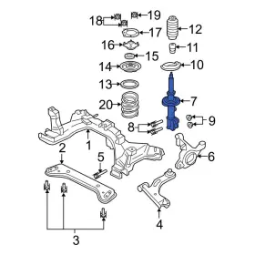 8l8z18124br Ford Oe For Escape 2005-2008 Front Right Suspension Strut