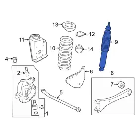 Hc3z18124u Ford Oe For F-250 Super Duty 17-19 Front Suspension Shock Absorber