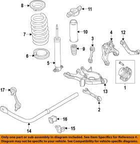 F2gz18125r Ford Oem 15-16 Edge Rear-shock Absorber Or Strut