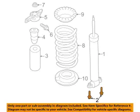 W718772s439 Ford Oem 13-23 Bronco Sport Shocks Components-shock Lower Bolt