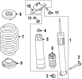R1pz-18125-b Ford Genuine Shock