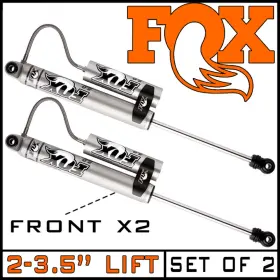 985-24-121 Fox X2 2.0 Remote Reservoir Front Shocks Fit 05-16 Ford F-250 F-350 4wd 2-3.5 Inch Lift