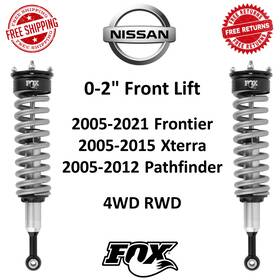 Fox Shocks 983-02-054 2.0 Coil-over Pair 0-2 Inch Front Lift Fits 05-21 Nissan Frontier 4wd Rwd