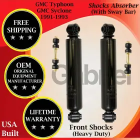 58423 Gabriel Oem Front Shocks With Sway Bar For 1991-1993 Gmc Syclone/typhoon Hd