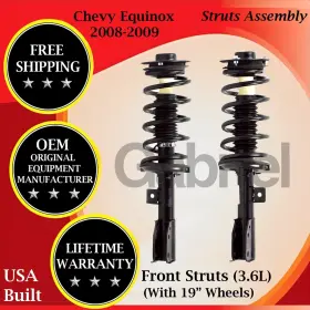G57322 Gabriel Front Strut For 2008-2009 Chevy Equinox With 19 Inch Wheels Lifetime Warranty