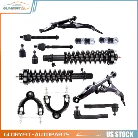 Gl819837f01 Gloryfit Front For 1992-1995 Honda Civic Complete Struts Tie Rod End Ball Control Arm 14x