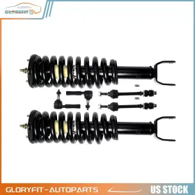 Gl820225f01 Gloryfit Front For 2005-2009 Dodge Dakota 2wd Complete Struts Sway Bar Tie Rod End 6 Pcs Gl820225f01 Gloryfit Front For 2005-2009 Dodge Dakota 2wd Complete Struts Sway Bar Tie Rod End 6 Pcs