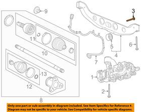 Gm Oem 11609598 18-11 Acadia Rear Suspension Shocks Components-shock Bolt