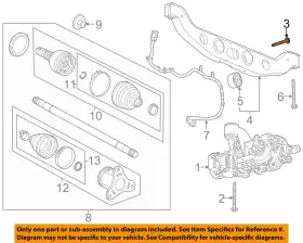 11609598 Gm Oem 18-11 Acadia Rear Suspension Shocks Components-shock Bolt
