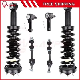 12250439 Hilamps 6pc Front Complete Struts Sway Bar Link Tie Rod Kit Fits Ford F-150 Mark Lt 2wd