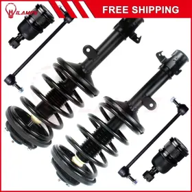 12250463 Hilamps 6pc Front Strut Sway Bar Ball Joint Fits 2003-08 Honda Pilot And 2001-02 Acura Mdx