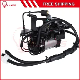 12393822 Hilamps Air Suspension Compressor Pump With Bracket Fits Jeep Grand Cherokee 11-20 Ram 1500