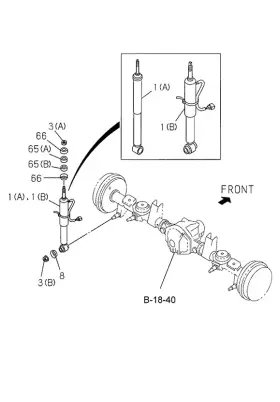 8-97124-909-4 Honda Genuine Shock Absorber Assembly Rear
