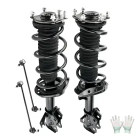 Kx4saa22p00-dy Kac Set 4 Front Struts With Coil Spring And Sway Bars Links For 2007-2014 Honda Crv