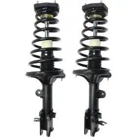 Karparts360 197238790008 For Kia Sportage Strut 2005-2010 Driver And Passenger Pair Loaded Black Twin-tube