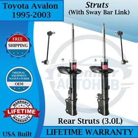 Kyb 334134 Oem Rear Strut With Sway Bar Link For 1995-2003 Toyota Avalon 3.0l 9yr Warranty