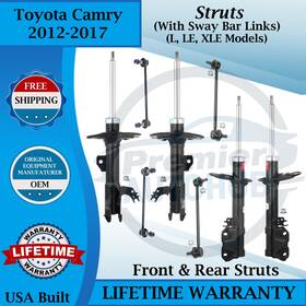 Kyb 339289 339288 339291 339290 Oem Front And Rear Struts With Sway Bar For 2012-2017 Toyota Camry 9 Yearwarranty
