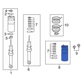 Lr016403 Land Rover Oe For Range Sport 06-13 Front Air Suspension Spring