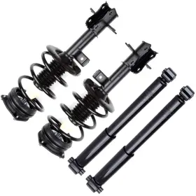 12511243 Luxfineparts 4pc Kit Front Struts Assembly And Rear Shock Absorber For 07-12 Nissan Sentra 2.0l