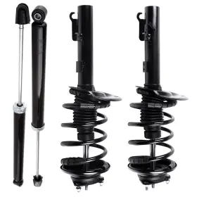 12511287 Luxfineparts 4pc Kit Front Struts Assembly And Rear Shock Absorber For 2006-2007 Ford Focus