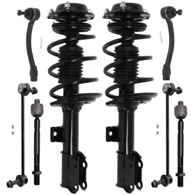 13445297 Luxfineparts Front Strut With Coil Spring Assembly Tie Rod End For Hyundai Elantra 2014-2016