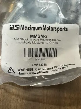 Mmsm-2 Maximum Motorsports 1979-04 Mustang Coil Over Lower Shock Mount Kit X2
