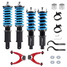 46uvxr Maxpeedingrods T6 Coilover Kit And Front Upper Control Arms For Honda Civic 96-00
