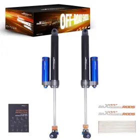 8ubfmy Maxpeedingrods Dual-mode 2.5 Reservoir Shock Set Rear 1.5-3.5 Inch For F-250 / F-350 Sd 4wd 2017-25