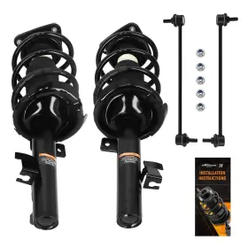 Bzi5ag Maxpeedingrods Front Complete Struts Sway Bar Links For 2004-2013 Mazda 3 2006-10 5 2.3l