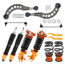M9ufr7 Maxpeedingrods Adjustable Coilovers And Rear Upper Camber Control Arm Kit For Honda Civic 2012-15