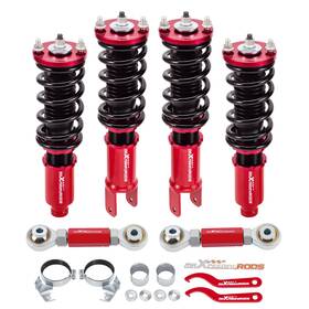 Maxpeedingrods Ncf8zp 4x Coilovers 2x Adjustable Rear Alignment Toe Arms For Honda Civic 1988-2000