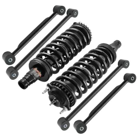 S2nobw Maxpeedingrods 6pcs Front Struts With Control Arms For 2002-2007 2008 Chevy Trailblazer Gmc Envoy