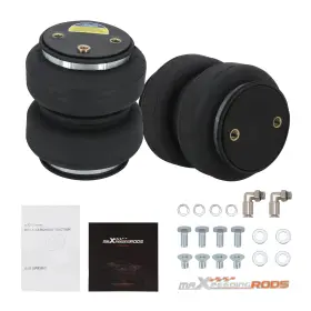 S4qtr0 Maxpeedingrods 2x Universal 2500lb Air Suspension Spring Bag For Gmc Sierra Dodge Ram 1500