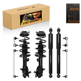 Xt9vwa Maxpeedingrods 8xfront Struts Rear Shocks Sway Bars For Honda Civic 2013-2015 With Coil Spring New