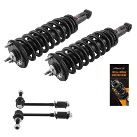 Zyar0m Maxpeedingrods Front Shocks Struts Sway Bar Suspension Kit For Toyota Sequoia 2001-07 4.7l V8